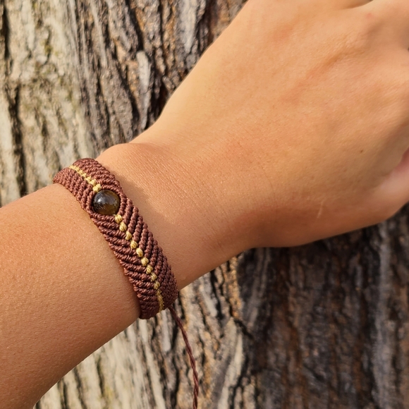 Handmade Bohemian Macrame Bracelet - Picture 7 of 8